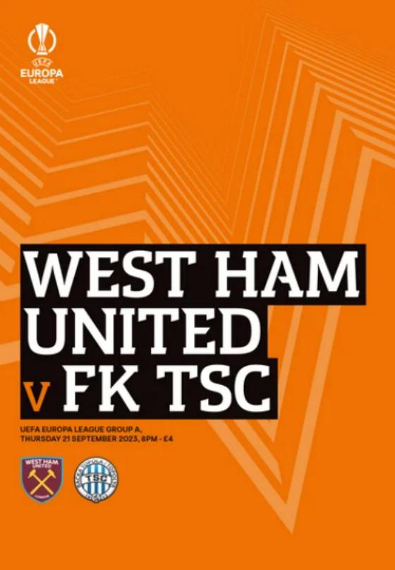 2023/24 EUROPA LEAGUE - WEST HAM v TSC BACKA TOPOLA